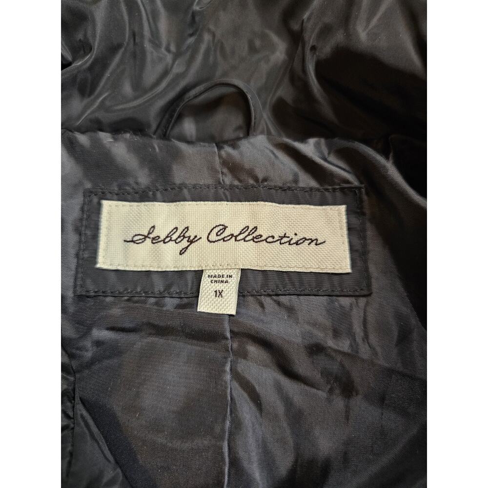 Sebby Collection Women's Black Quilted Vest Size 1X NWT - Picture 4 of 7